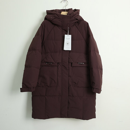 千仞岗羽绒服专柜正品女2026年秋冬新款中长连帽加厚外套Y319178Y