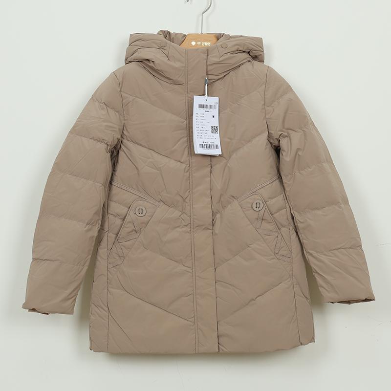 千仞岗羽绒服专柜冬季新款正品女宽松鸭绒妈妈装加厚大码Y309307Y