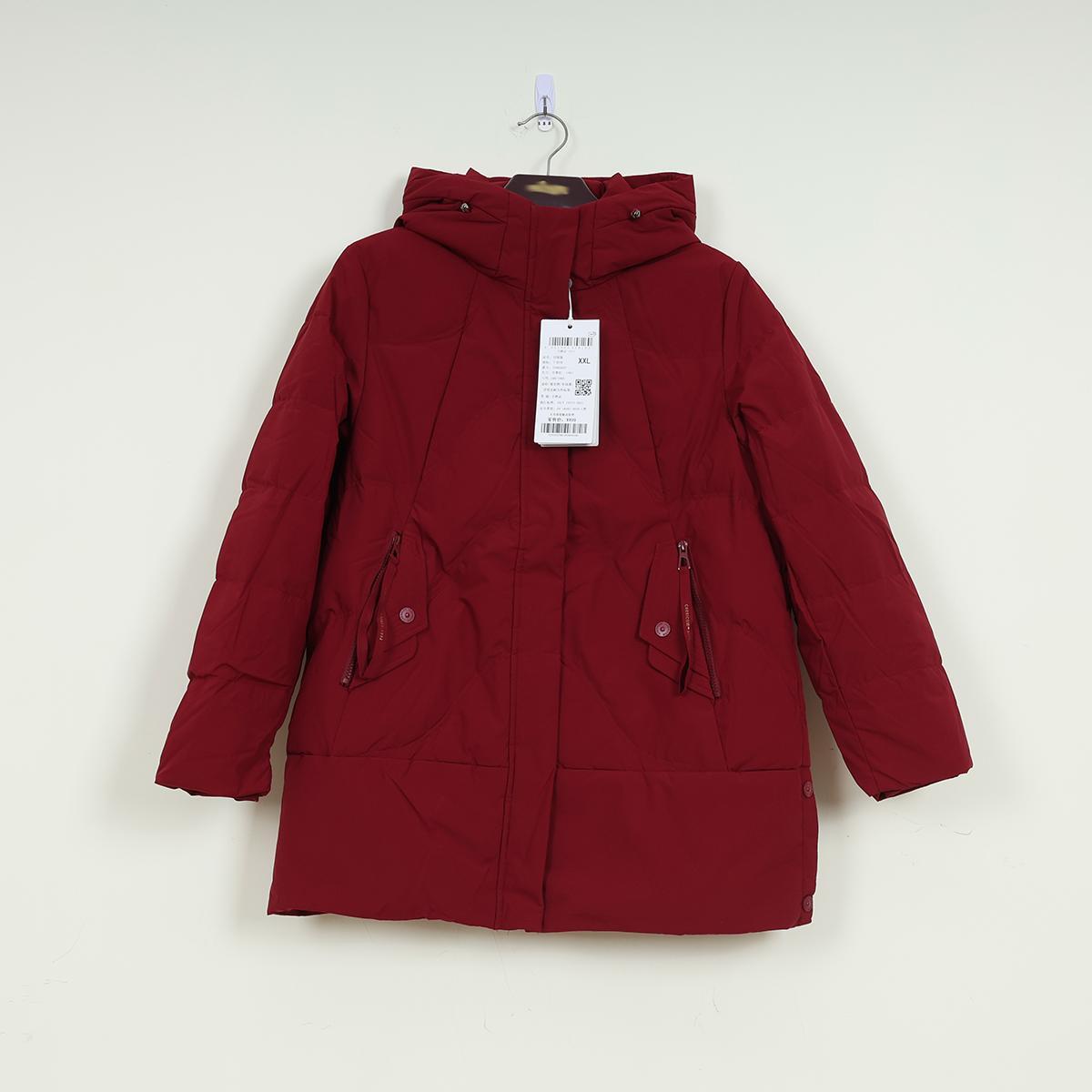 千仞岗专柜正品女羽绒服反季新款妈妈款中老年大码连帽Y299302Y