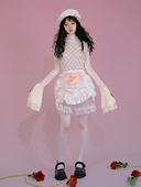 daytoday日常研究所雪国少女毛绒蕾丝提花水袖 长袖 高领内搭上衣