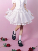 daytoday日常研究所天国少女提花公主蓬蓬松紧可爱百搭短半裙