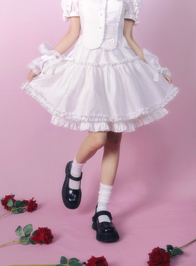 daytoday日常研究所天国少女提花公主蓬蓬松紧可爱百搭短半裙
