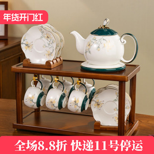 中式陶瓷茶具套装2026新款家用轻奢高档下午茶防烫茶壶茶杯礼盒装