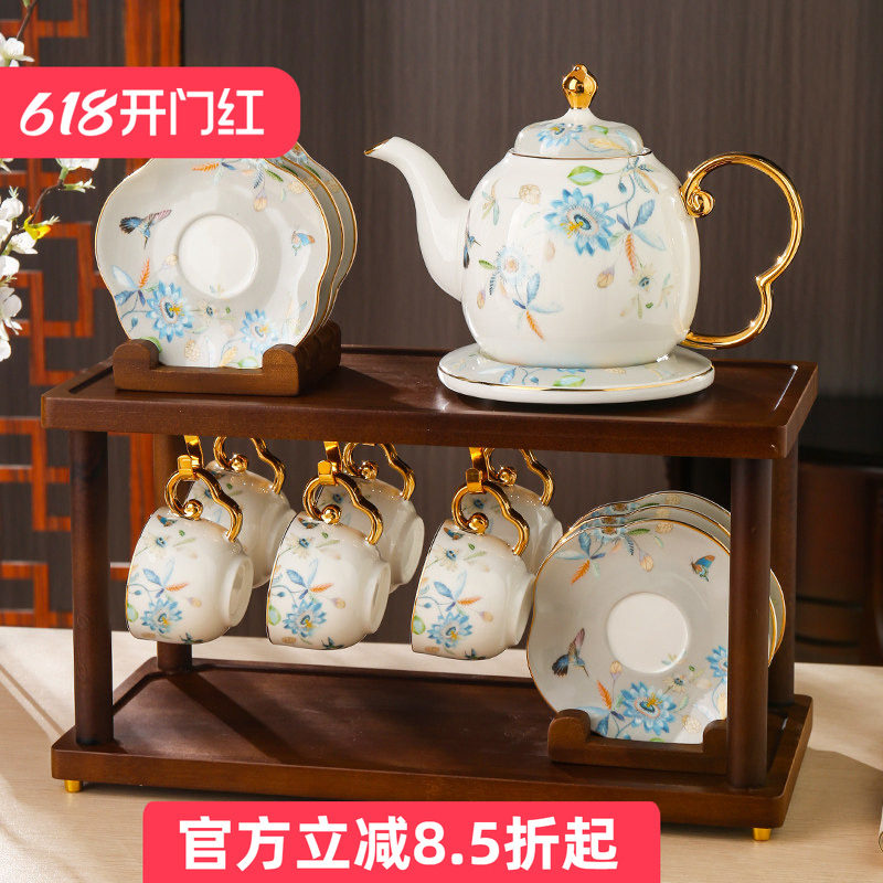 新中式陶瓷茶具套装家用2026新款高档咖啡杯下午茶茶杯茶壶礼盒装