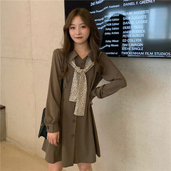 Real shot! Real price! Autumn new long sleeve shirt fake two piece dress student wear