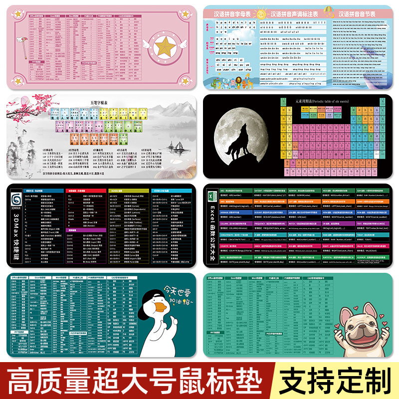 办公常用快捷键鼠标垫