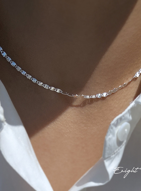 高级感嘴唇链925纯银太阳花项链