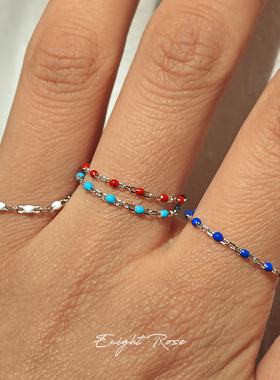 EnightRose/纯银多巴胺滴胶软戒