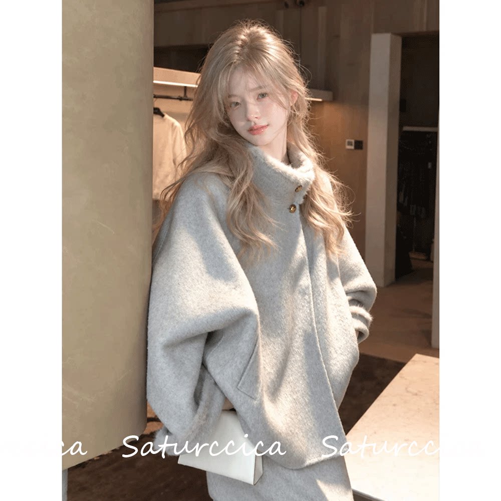 专柜正品系通勤显瘦呢子大衣女