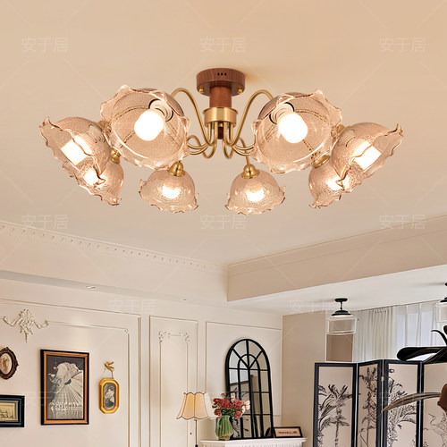 法式中古风客厅餐厅卧室吸顶灯