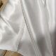 奶白色缎面真丝面料 柔软细腻丝绸缎 丝棉缎桑蚕丝棉缎面料