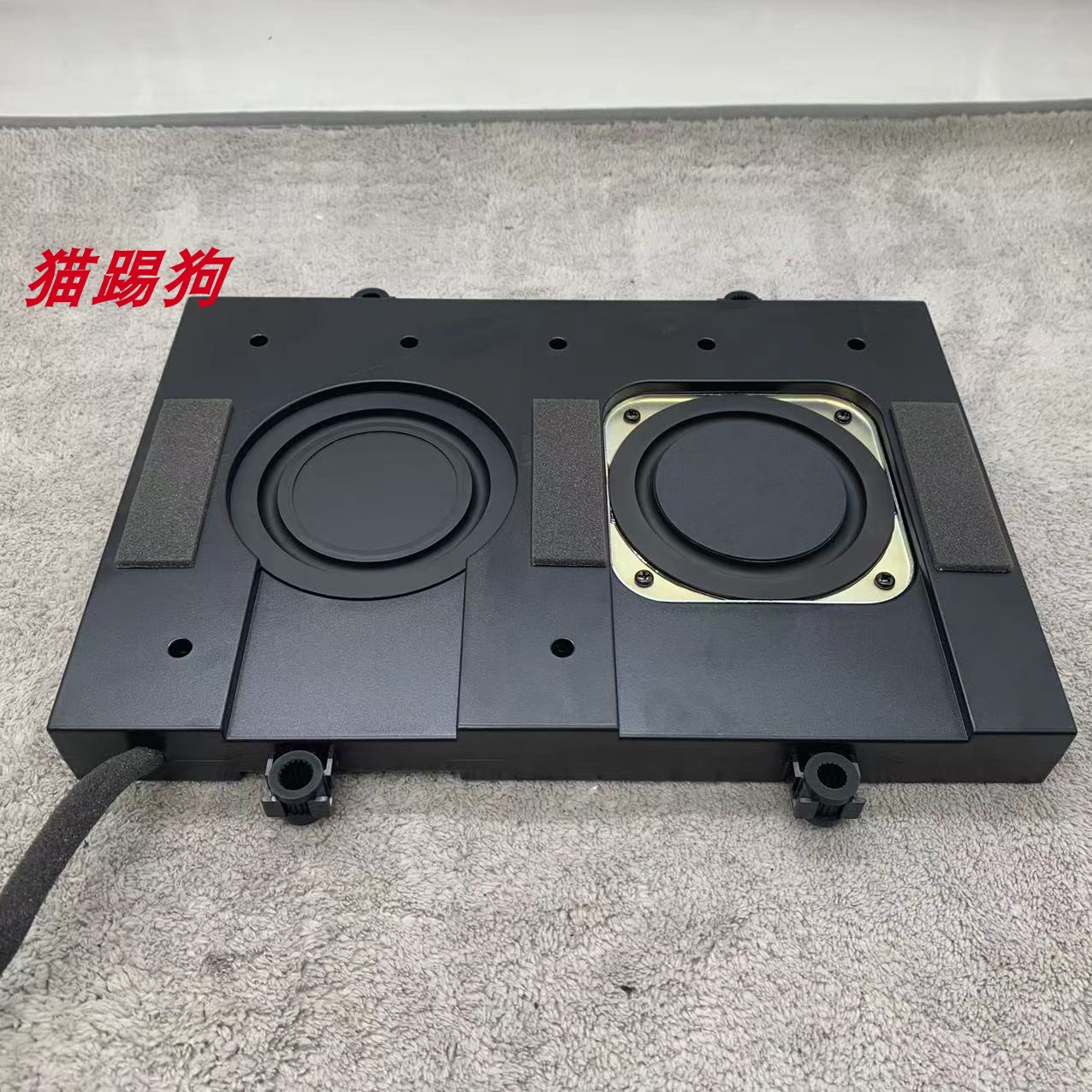 原装高端4寸超薄低音炮无源音箱双低音振膜2.1超重低音炮座椅炮