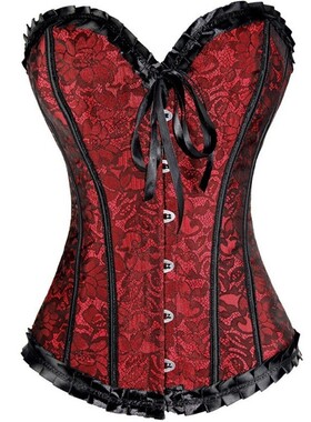 鱼骨宫廷束身塑身胸衣绑带束腰corset年会舞会万圣节礼舞服外穿女