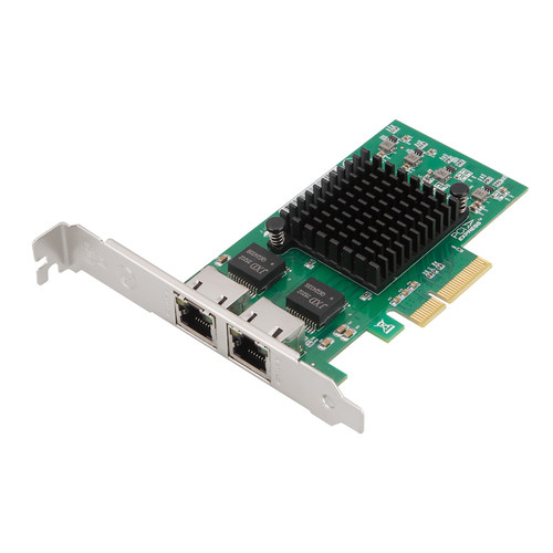 乐扩PCIE X4转双口2.5G网卡2口台式机服务器游戏高速网卡RTL8125B芯片