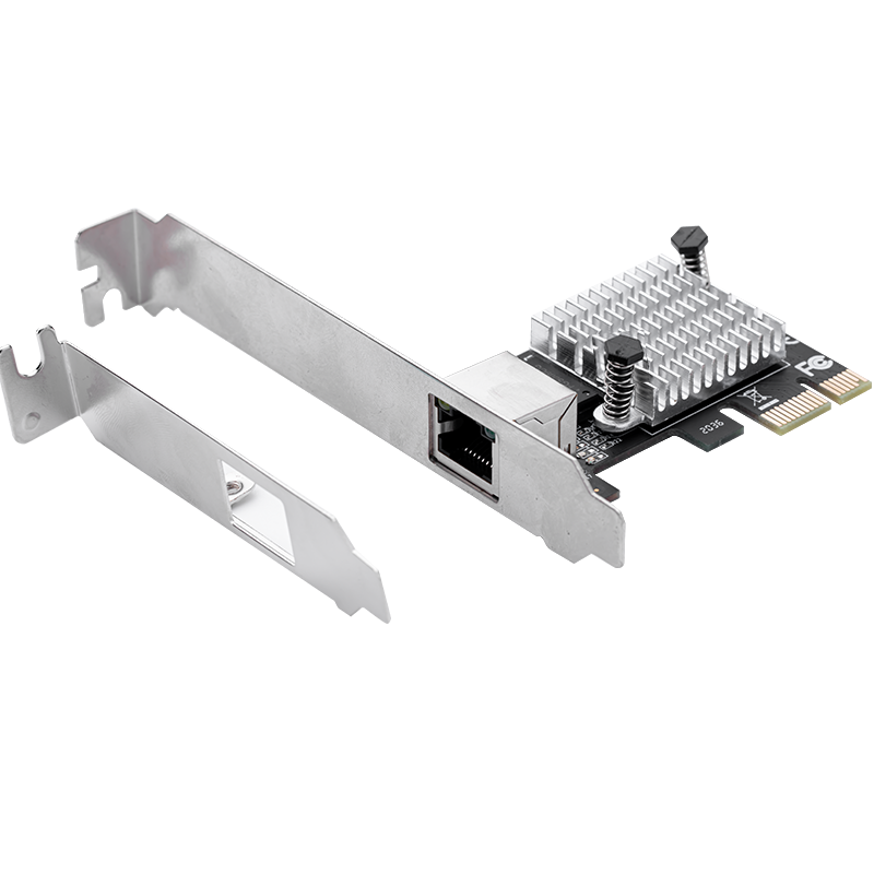 乐扩PCIE2.5G网卡8125B台式机网络适配器千兆有线网口 2500M/1000M自适应 高速游戏电竞RJ45接口无