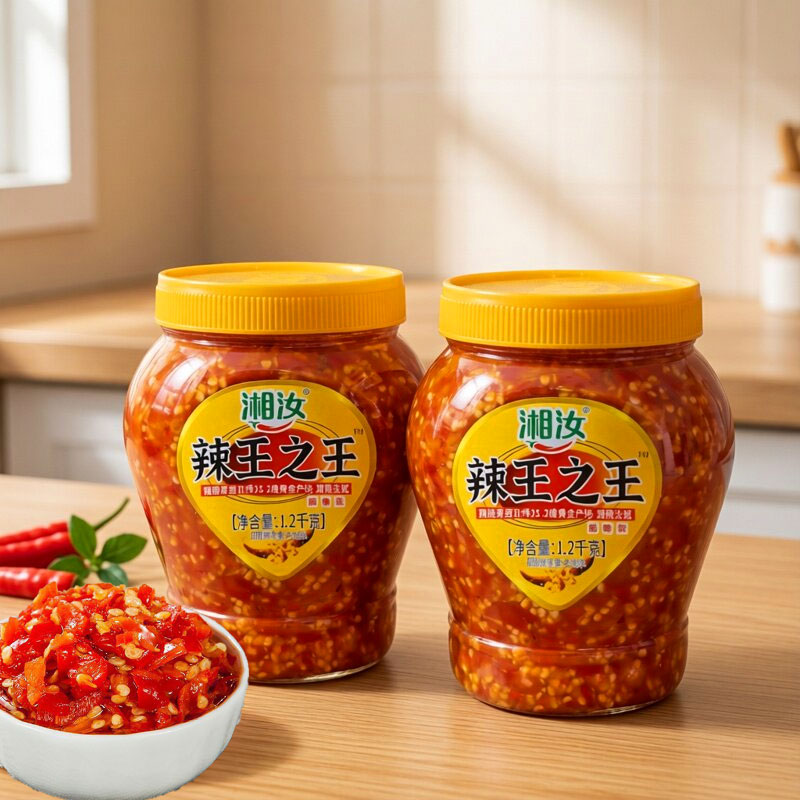 湘汝辣王之王剁椒 1.2kg 湖南汝城特产 大瓶实惠装超辣蒜蓉辣椒酱
