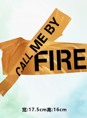 高级烫画图案新款fire黄色贴纸烫画贴印花衣服热转印白墨烫画布贴