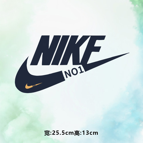 烫画图案新款时尚两色nikf打钩no1烫画贴印花衣服热转印白墨烫画