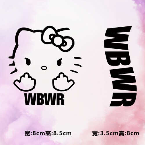 高级烫画图案新款wbwr凯蒂猫烫画贴印花衣服热转印白墨烫画布贴