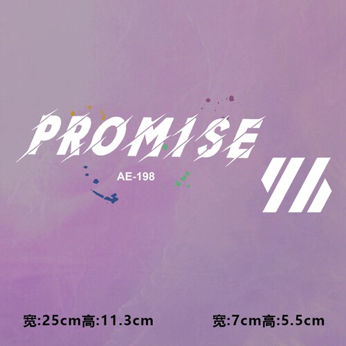 潮牌PROMISE彩色涂鸦字母烫画贴时尚印花衣服图案贴热转印贴纸