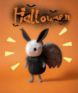 丑萌天蛾人毛绒公仔万圣节蝙蝠小玩偶毛绒玩具生日礼物七夕送男女