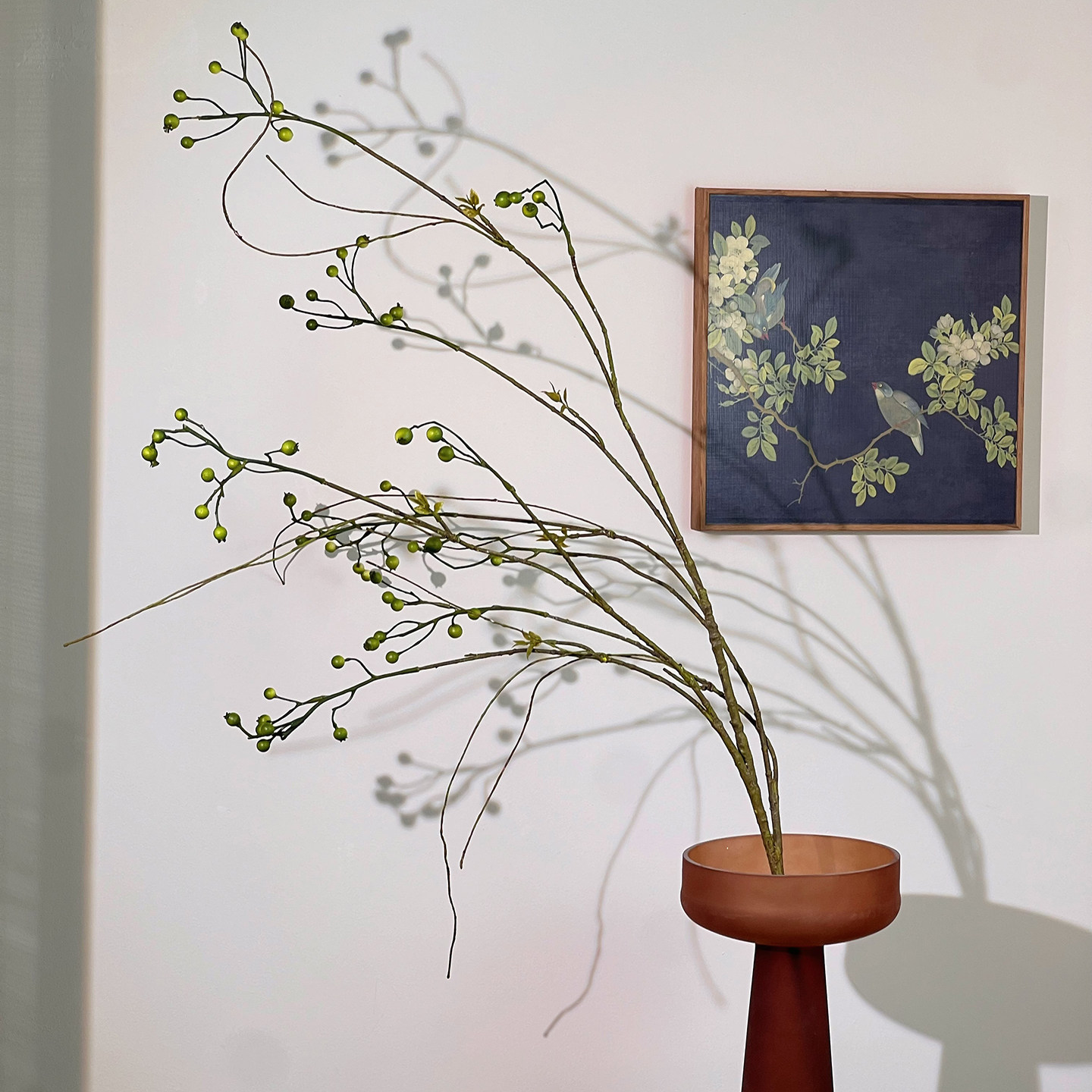 仿真花山归来绿植蔷薇果高级诧季风侘寂软装布置民宿绿植乌桕摆件