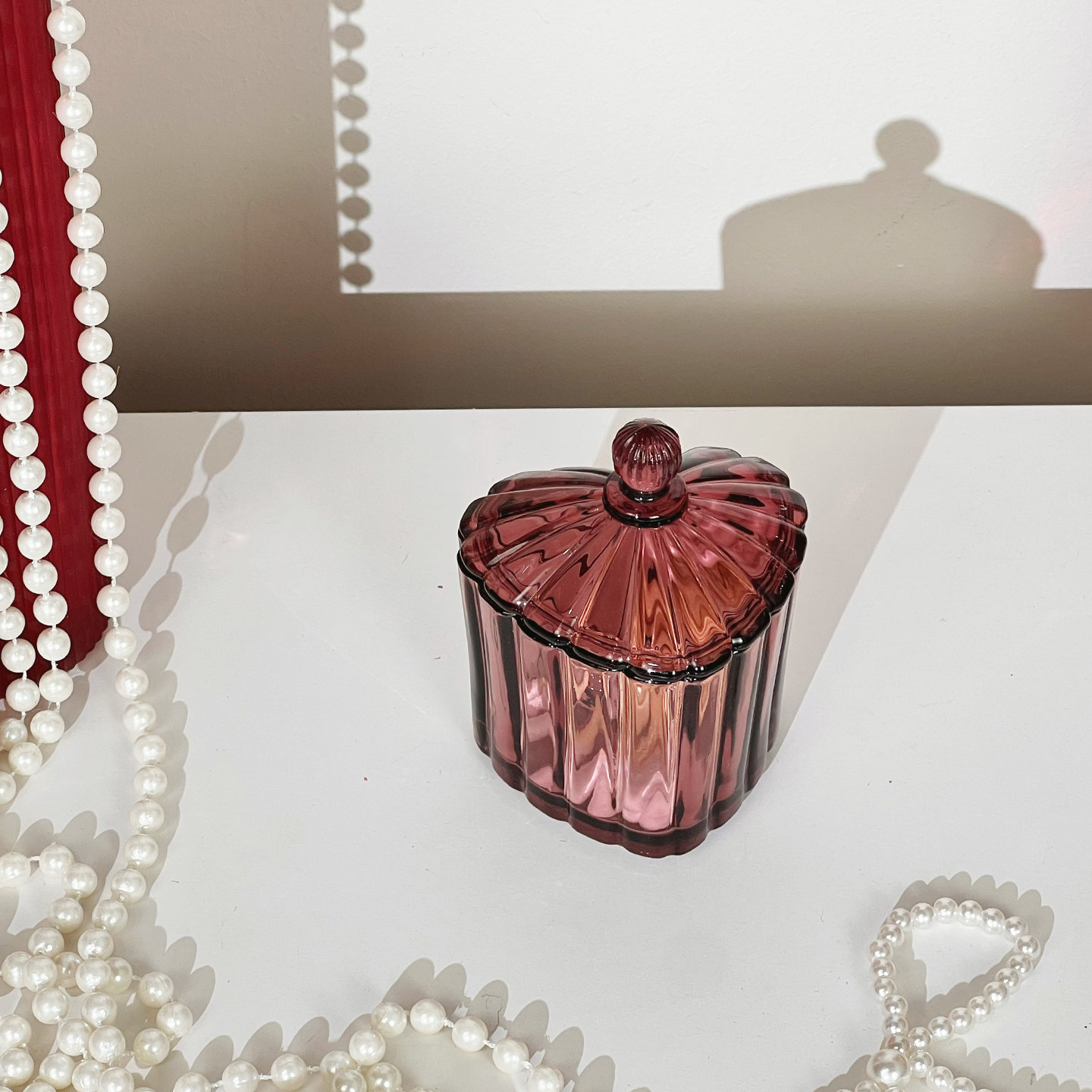 透明桌面水晶玻璃收纳包邮