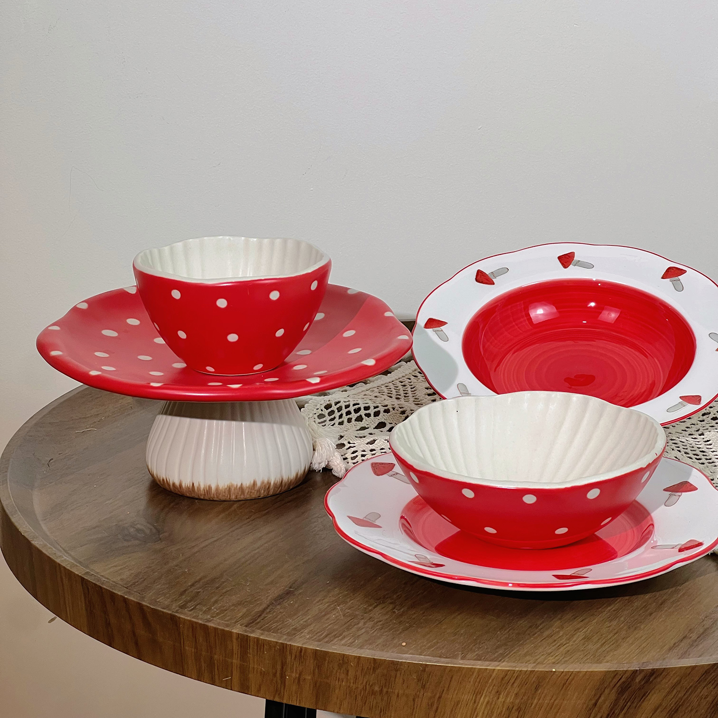 超可爱的小蘑菇套餐盘