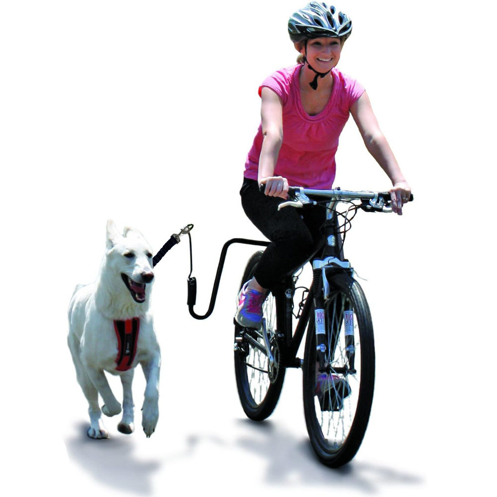 dog bike leash自行车户外遛狗器骑车牵引绳山地车金属溜狗神器