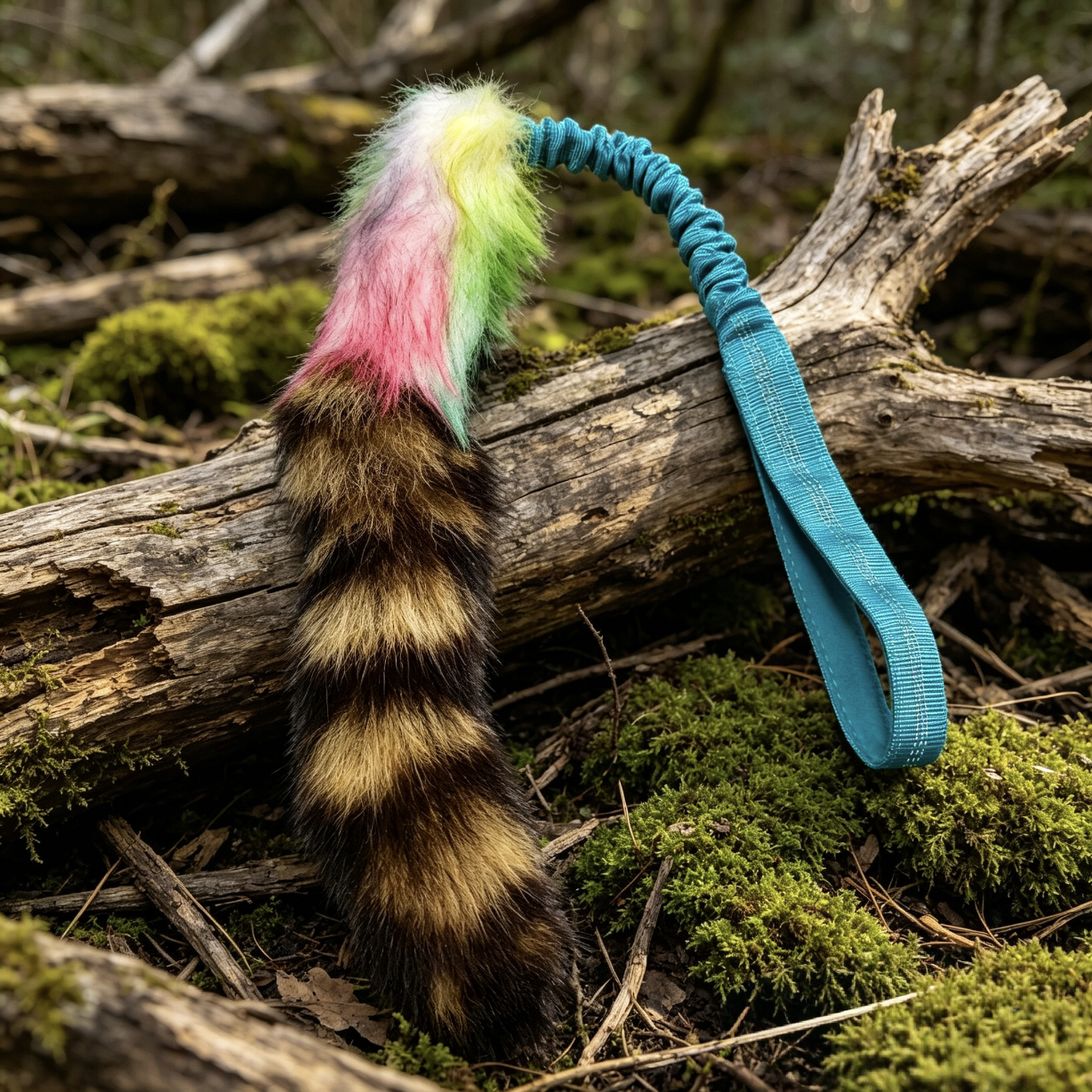 Natural Raccoon Tail 天然浣熊毛尾巴猫咪丰容玩具拔河狗狗玩具