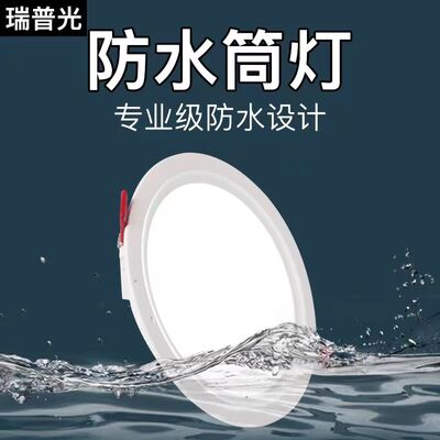 瑞普光压铸铝壳浴室LED防水筒灯