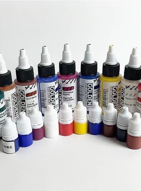 美国进口高登流体高流质丙烯分装3ml颜料防水BJD画娃娃面具专用