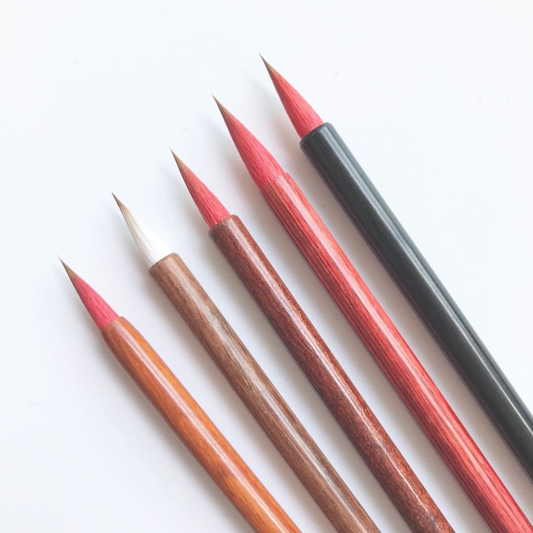 云月笔庄小红豆龙舌水彩毛笔勾线