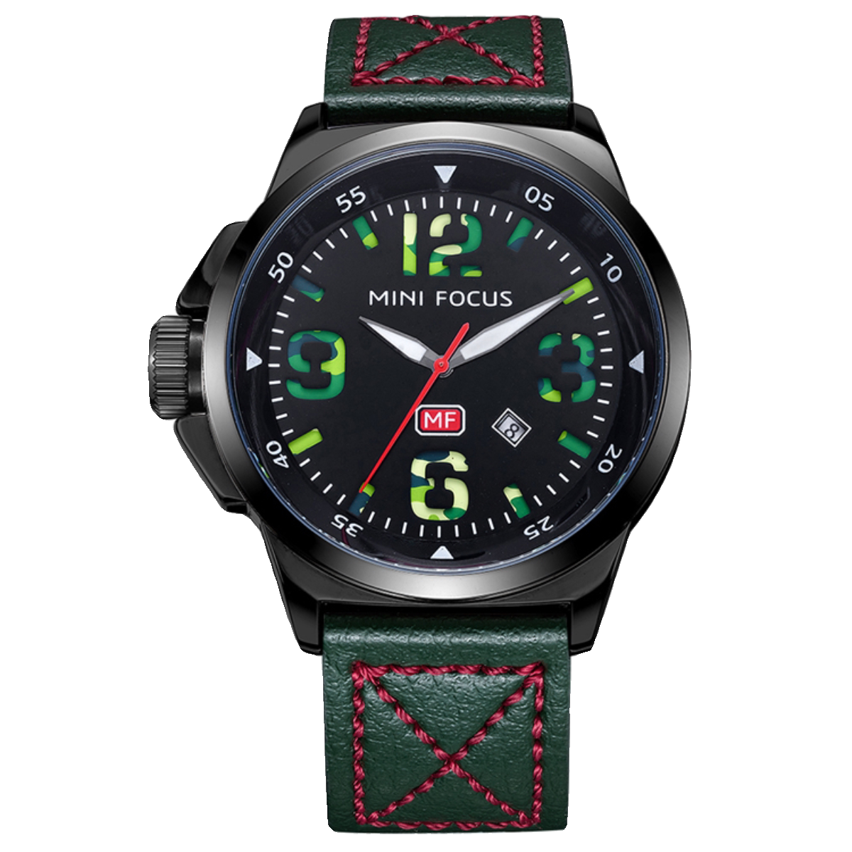 福克斯左表冠手表左撇子休闲男表大表盘左表把left handed watch