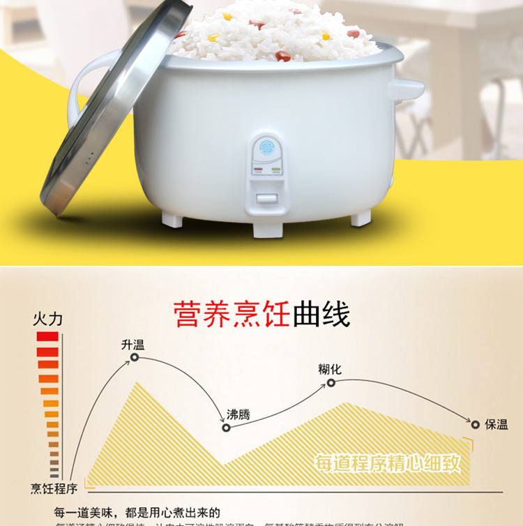 110V伏电饭锅大号船用20L升出国定制圆形特大电饭煲15-30人使用