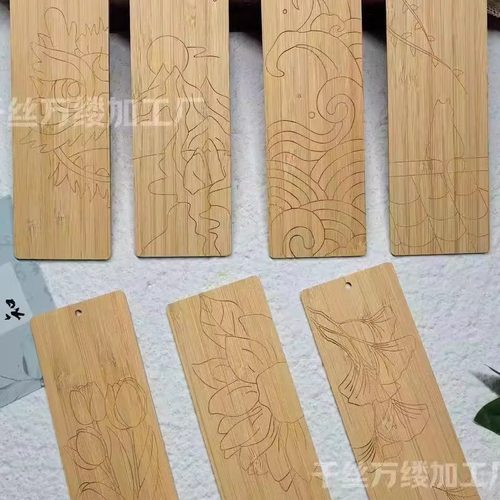 景泰蓝diy掐丝珐琅书签自带线稿