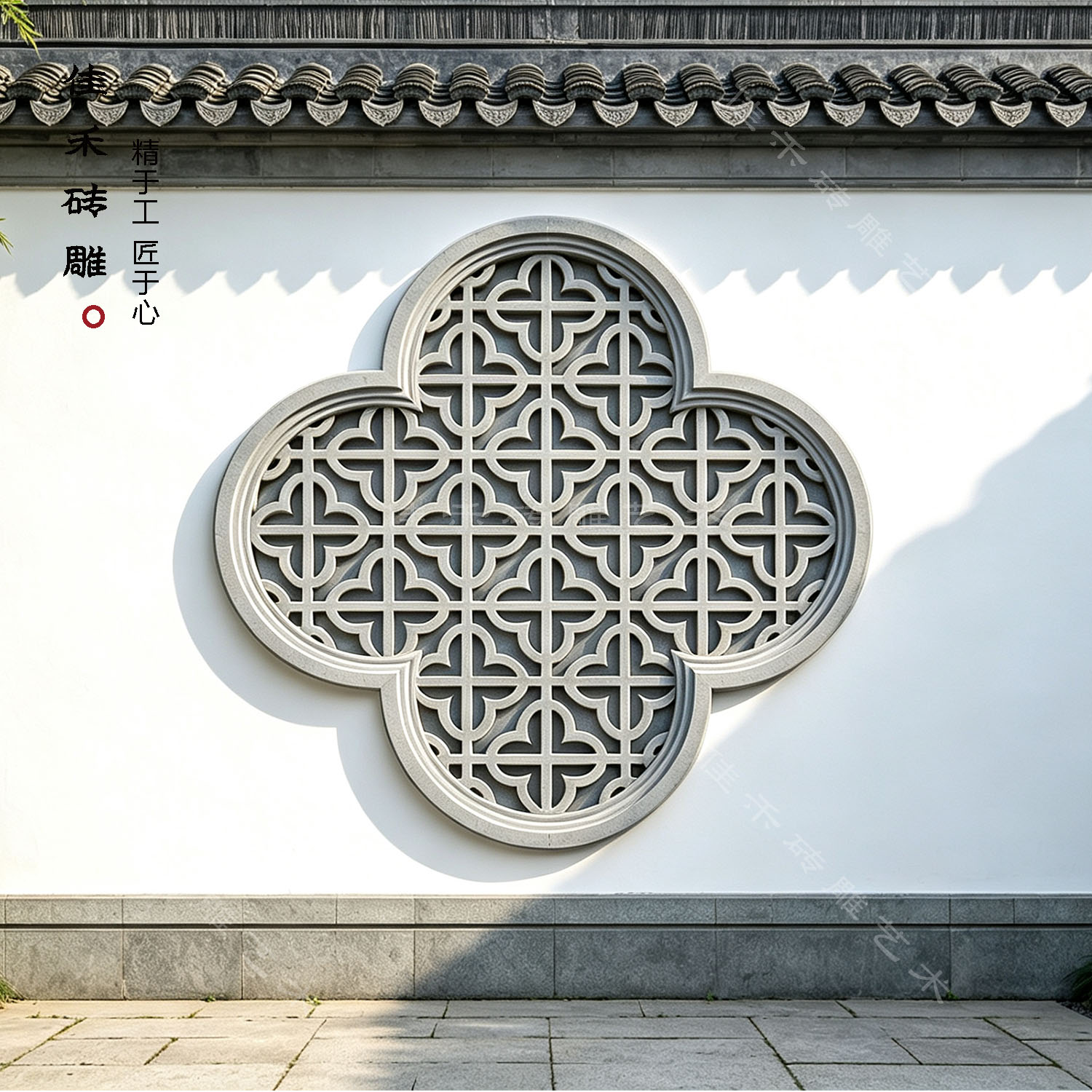 苏式海棠景窗仿古镂空花窗漏窗