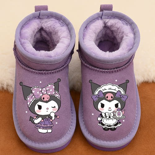 加绒加厚儿童雪地靴卜丁冬季