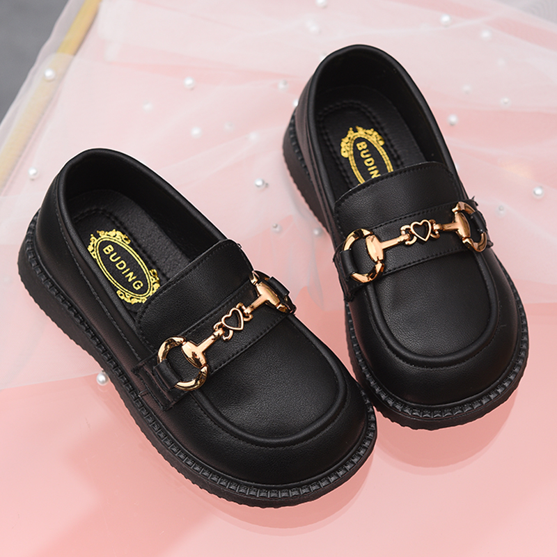 真皮黑色女童皮鞋演出鞋表演鞋