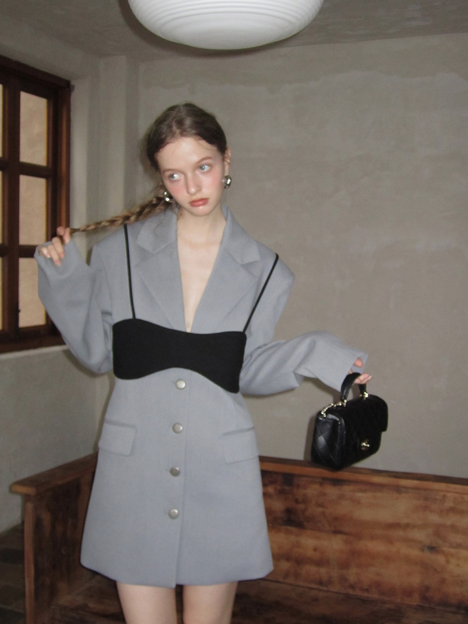 (经典之作) 小众设计西装三件套女春秋设计感老钱风通勤套装长裤