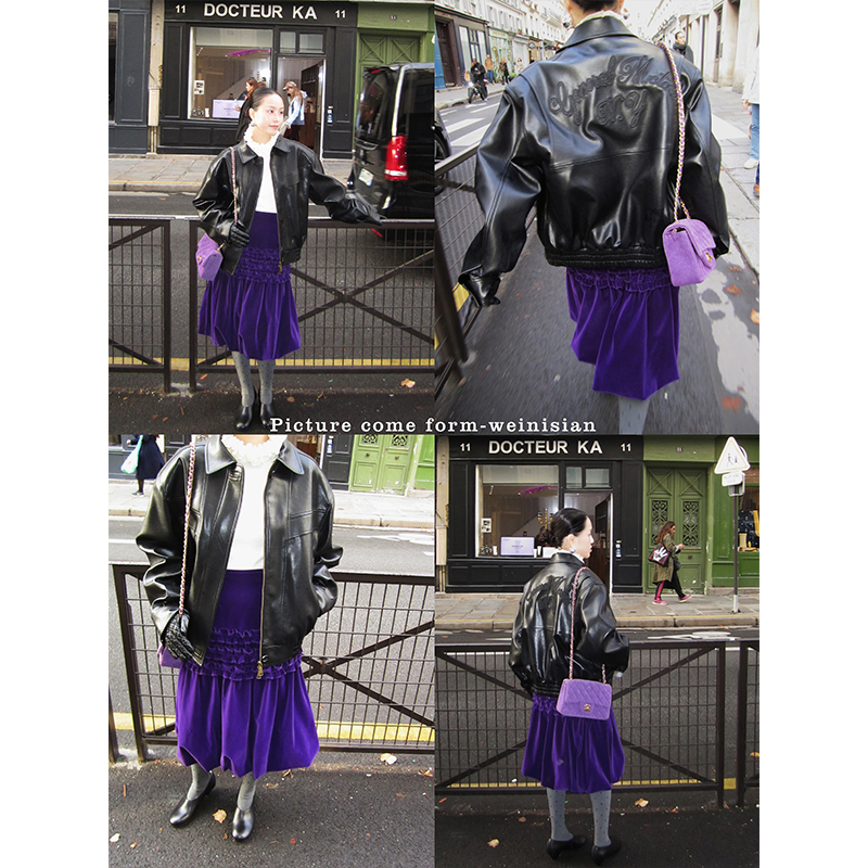 小众设计朱小姐私服系列  重工刺绣定制皮衣外套