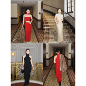 WEINISIAN朱小姐私服毛衣挂脖套装 女冬针织背心半裙内搭2026新款