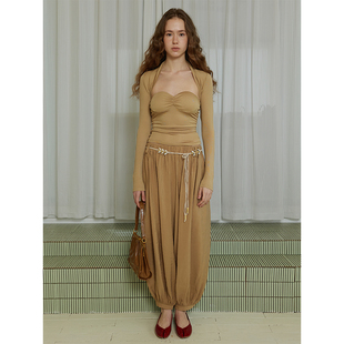 百搭束脚休闲裤 女法式 东京小众设计松紧腰灯笼裤 WEINISIAN朱小姐