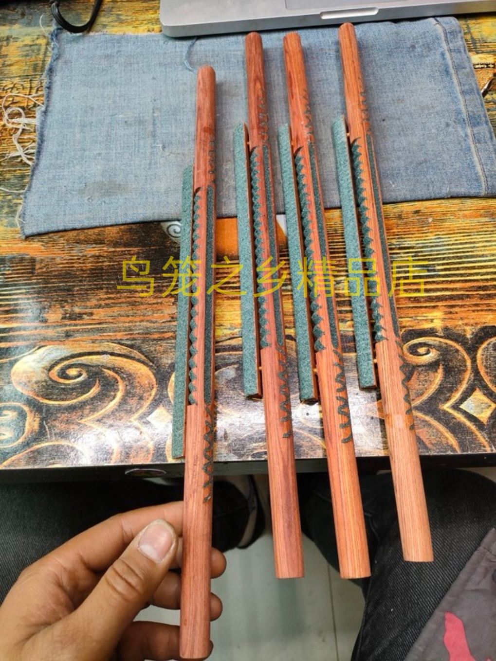 川笼配件画眉笼沙杠沙桥磨指甲沙杆磨嘴杠磨嘴杆三匹笼广笼可开槽