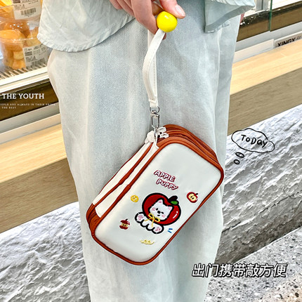可爱卡通证件包女大容量便携式护照包旅行收纳包证件卡包手拿包