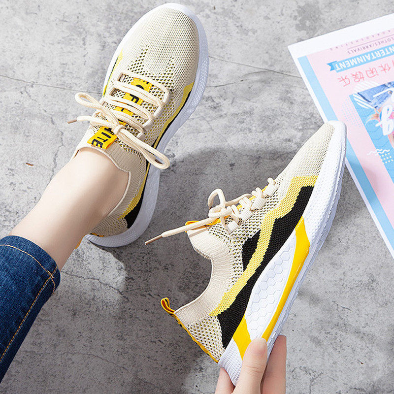 老爹运动女鞋2020春秋新款韩版飞织春夏季百搭软底休闲跑步鞋子潮|ruв категории Женская обувь, 低帮鞋, 时尚休闲鞋 - от Buy2taobao.com для оказания профессиональной услуги покупки агента Taobao