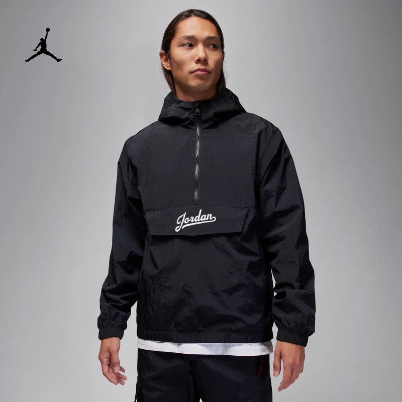 FN6349-010 JORDAN运动卫衣/套头衫 AJ JORDAN男半拉链冲锋衣外套
