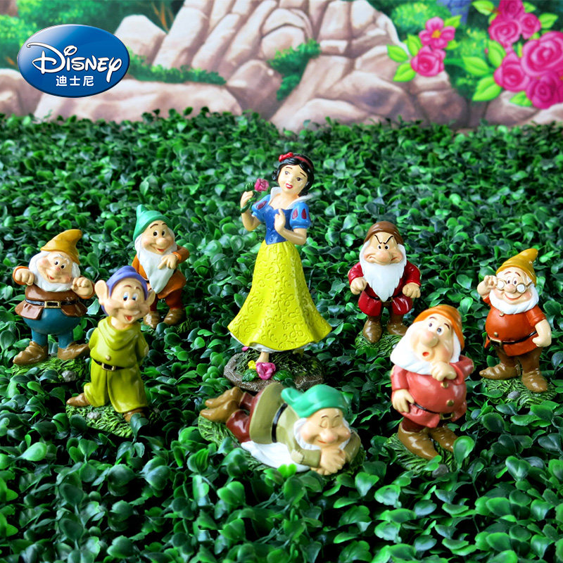 花园公园儿童户外园艺白雪公主七个小矮人草地橱窗卧室装饰道具