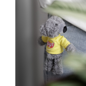 乐事薯片联名灰色小熊公仔配件联名毛绒胸针玩偶牛仔裤 饰品加按扣