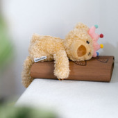 明星同款 卡通皇冠king小熊胸针棕色公仔衣服挂件别针毛绒绒配饰